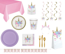 Load image into Gallery viewer, Flower Unicorn Party Supplies
