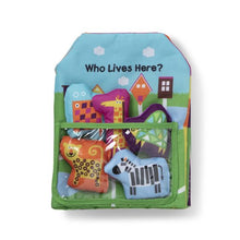 Load image into Gallery viewer, Melissa and Doug K&#39;s Kids Who Lives Here Cloth Book

