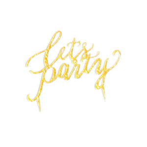 "Let's Party" Acrylic Cake Topper