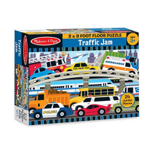 Load image into Gallery viewer, Melissa and Doug Traffic Jam Floor Puzzle - 24 Pieces 2&#39;x3&#39;
