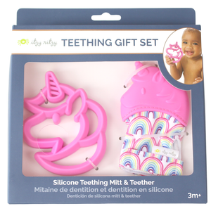 Unicorn Teething Mitt & Teether Gift Set