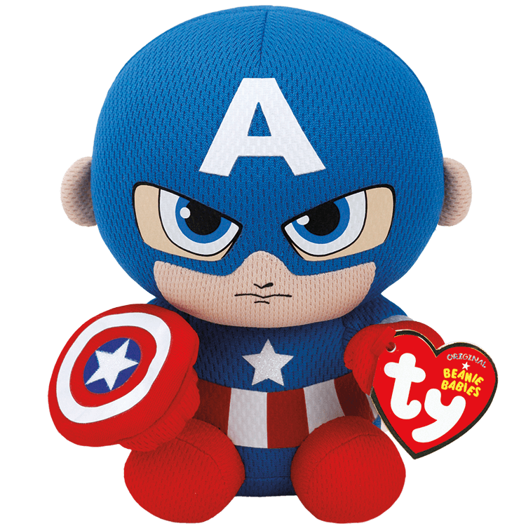 Ty Marvel Captain America Beanie Baby