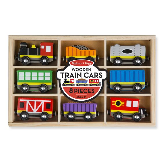 Melissa and Doug Wooden Train Cars