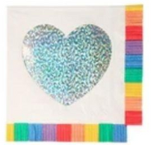 Load image into Gallery viewer, Meri Meri Rainbow Heart Party Supplies
