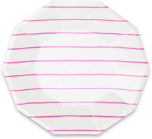Load image into Gallery viewer, Large Pink striped plates
